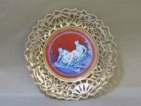 Lot 270 - An Edwardian silver and enamelled circular dish