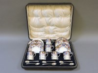 Lot 256 - An Aynsley silver mounted six piece coffee set