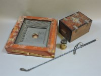 Lot 538 - A mahogany and lacquered brass plate camera