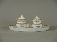 Lot 327 - A 19th century Samson porcelain deskstand