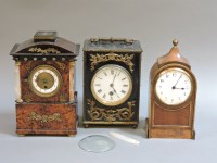 Lot 542 - A 19th century French ebonised mantel clock