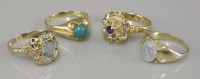 Lot 16 - A single stone turquoise ring