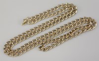 Lot 75 - A 9ct gold filed curb link chain