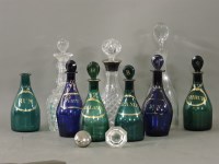 Lot 368 - Nine glass decanters