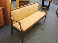 Lot 751 - A mahogany hall bench