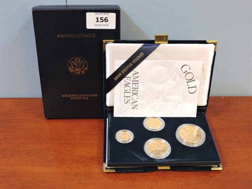 Lot 156 - American eagle gold uncirculated four coin set