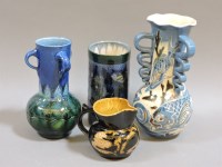 Lot 384 - Four CH Brahham pottery items