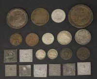 Lot 206 - An assortment of coins and tokens