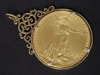 Lot 117 - A USA gold $20 coin