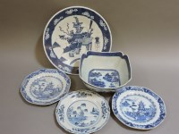 Lot 581 - A blue and white Chinese salad bowl