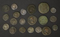 Lot 198 - Approximately twenty-one Roman silver and bronze coins