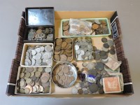 Lot 225 - A box of mixed world coins