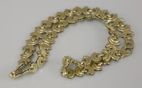 Lot 23 - A 9ct gold crescent link necklace