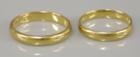 Lot 32 - Two 22ct gold wedding rings