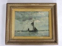 Lot 604 - Follower of Edward Seago
BARGES ON A RIVER
Bears signature l.r.