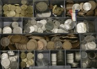 Lot 221 - A large quantity of loose pre decimal British coins