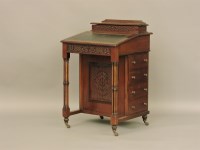 Lot 636 - A late Victorian mahogany davenport