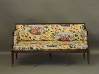 Lot 737 - George III Hepplewhite and later sofa