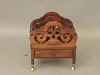 Lot 741 - A Victorian rosewood two division canterbury