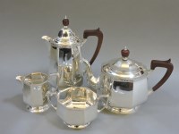 Lot 295 - A silver teaset