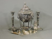 Lot 430 - A silver plated samovar