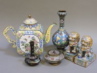 Lot 362 - 19th and 20th century Oriental enamels