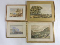 Lot 595 - Four various 19th century landscape watercolours