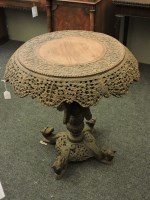 Lot 722 - A 19th century Anglo Indian hardwood occasional table