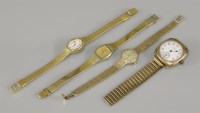 Lot 37 - A ladies 9ct gold Omega mechanical bracelet watch