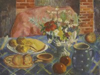 Lot 234 - Attributed to Lucy Harwood 
STILL LIFE IN THE PARLOUR AT BENTON END
Oil on canvas
52 x 68cm