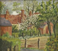 Lot 237 - Tom Wright  (1921-1992)
BACK GARDEN
Signed and dated 1947 l.r. and inscribed verso