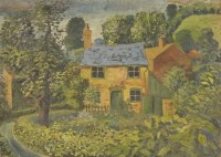 Lot 240 - Tom Wright (1921-1992)
COTTAGE AT MATHON
Inscribed with titled and dated 1954 verso