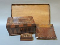 Lot 295 - A parquetry jewellery box