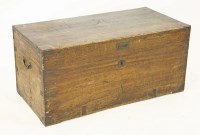 Lot 647 - A camphorwood and brass bound trunk