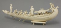 Lot 397 - An Indian ivory Pleasure Boat