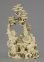 Lot 210 - An ivory figure Group