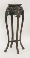 Lot 433 - A carved hongmu vase stand