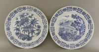 Lot 448 - Two blue and white plates