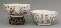 Lot 449 - Two famille rose punch bowls