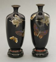 Lot 327 - A pair of cloisonné Vases