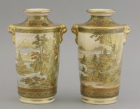 Lot 297 - A pair of Tokyo 'Satsuma' Vases