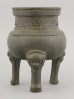 Lot 401 - A bronze censer