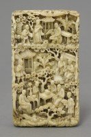 Lot 201 - A Canton ivory Card Case