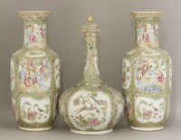 Lot 55 - A pair of Canton Vases