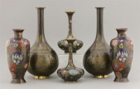 Lot 309 - A pair of squat body Vases