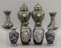 Lot 314 - Four pairs of cloisonné Vases