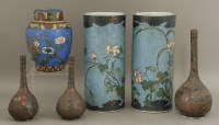 Lot 320 - A group of porcelain Cloisonné