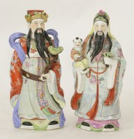 Lot 498 - Two large Chinese porcelain house gods