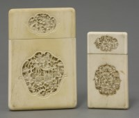 Lot 198 - Two ivory Card Cases