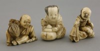 Lot 354 - Three ivory Netsukes